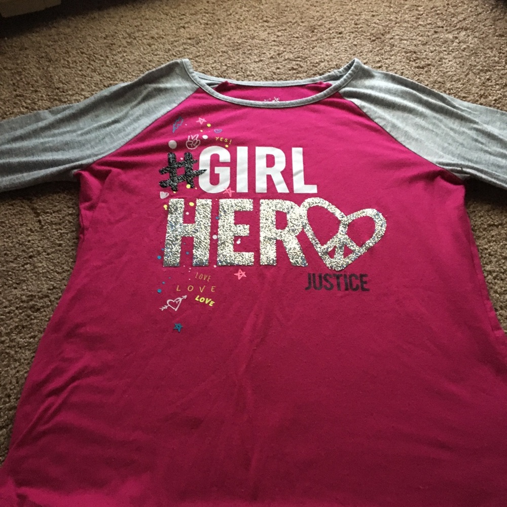 Justice long sleeve tee